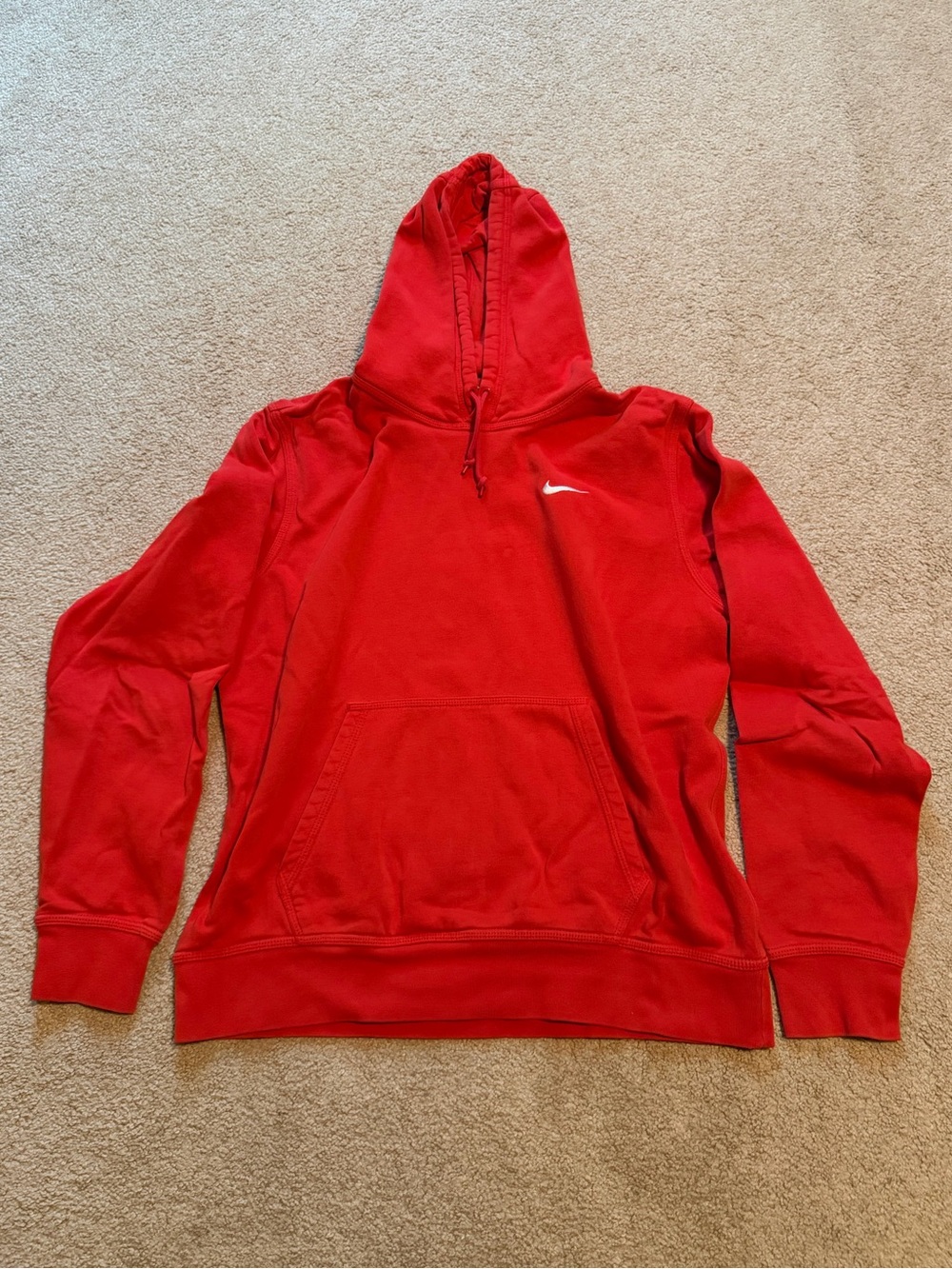 Vintage Nike Red Men's Pullover Hoodie Sweatshirt